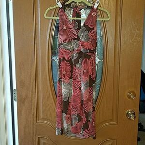Speechless brown Orange tank dress Sz M